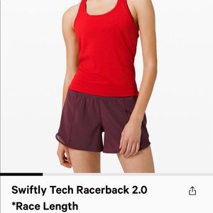 lululemon swiftly tech racerback top - race length